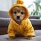 Adorable Chicken Puppy In Jumpsuit