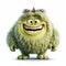 Adorable Clip Art Style Ogre With Fuzzy Fur And Cute Expression