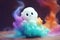 Adorable Colorful cute ghost. Generate Ai