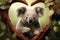 Adorable Cute love koala heart. Generate Ai