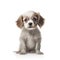 Adorable and cute purebred puppy looking at the camera. Generative AI