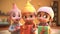 Adorable Disney Style Avatar of Muslim Kids Holding Gift Boxes. Eid Mubarak, Generative AI