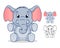 Adorable Elephant Doll Cartoon Character Design