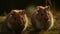 Adorable European Hamsters in their Natural Habitat. Generative AI