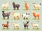 Adorable farm animals set