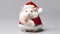 Adorable fluffy hamster Santa hat sitting Christmas present box lights photo new year poster