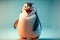 Adorable friendly penguin cartoon character, Generative AI