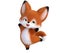 Adorable furry happy red fox