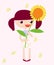 Adorable Girl With Flower