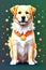 Adorable Golden Retriever sticker clipart