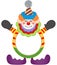 Adorable happy clown frame