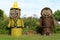 Adorable haystacks painted as characters for Fall festivities, Sunnyside Gardens, Saratoga, New York, 2018
