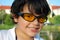 Adorable Hispanic boy in Sunglasses