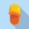 Adorable home slippers icon flat vector. Informal object