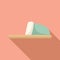 Adorable home slippers icon flat vector. Residence indoor