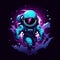 Adorable and Humorous Gaming Logo: Nebula Nomad