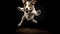 Adorable Jack Russell Terrier Jumping AI Generated