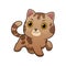 Adorable Kawaii Bengal Cat Cartoon Animal Illustration