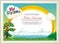 Adorable kid diploma with nature landscape