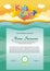 Adorable kids summer camp diploma