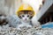 Adorable Kitten Explores Construction World, Dons Tiny Builder Gear For Safety Standard