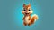 Adorable little cartoon squirrel - generative AI, AI generated