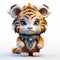 Adorable Little Creature In Silver Collar: Indian Pop Culture Inspired 3d Render