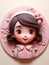 Adorable little cute Chinese girl in clay, AI Generative