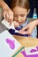 Adorable Little Girl in Craft Class