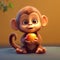 Adorable Little Monkey Animation