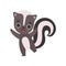 Adorable Little Skunk Baby Animal Cartoon Character Vector Illustration