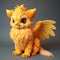 Adorable Luminous Stuffed Fox With Wings - Detailed Character Design