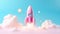 Adorable Miniature 3D Rocket: A Whimsical Space Adventure
