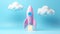 Adorable Miniature 3D Rocket: A Whimsical Space Adventure