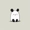 Adorable Minimalist Panda Bear Illustration
