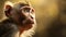 Adorable Monkey Portrait In Soft Light