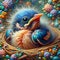 Adorable Newborn Avian Charm, AI