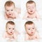 Adorable newborn baby emotions