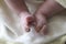 Adorable newborn toes
