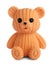 Adorable orange toy bear isolated
