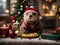 An adorable otter in Christmas