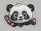 Adorable Panda Warriors: Kung Fu Panda Vector Sticker Set with Big-Eyed and Cute Cartoon Designs