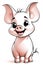 An adorable piglet with cute smile and cute face, white background, translucent, animal creatures, cartoon character, printable