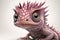 Adorable Pink Baby Dragon with Big Eyes in Artistic Style. Perfect for Children\\\'s Book Illustrations.