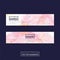 Adorable pink banner template design