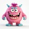 Adorable Pink Monster: A Humorous Vray Tracing Creation