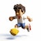 Adorable Pixel Animation Of Athlete Running With Ball