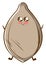 Adorable pumpkin seed, illustration, vector