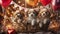 Adorable Puppies in a Valentine\\\'s Basket.