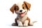 adorable puppy cartoon, AI generated